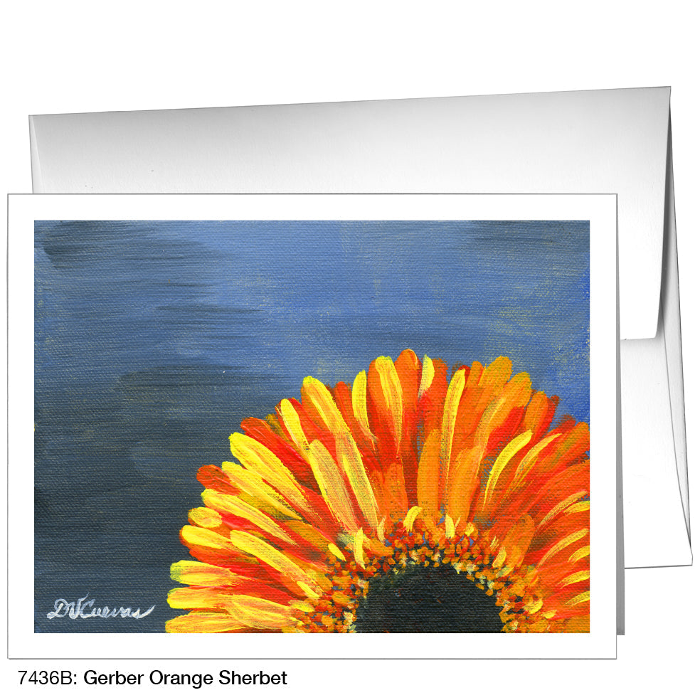 Gerber Orange Sherbet, Greeting Card (7436B), A2, printedcanvas.com