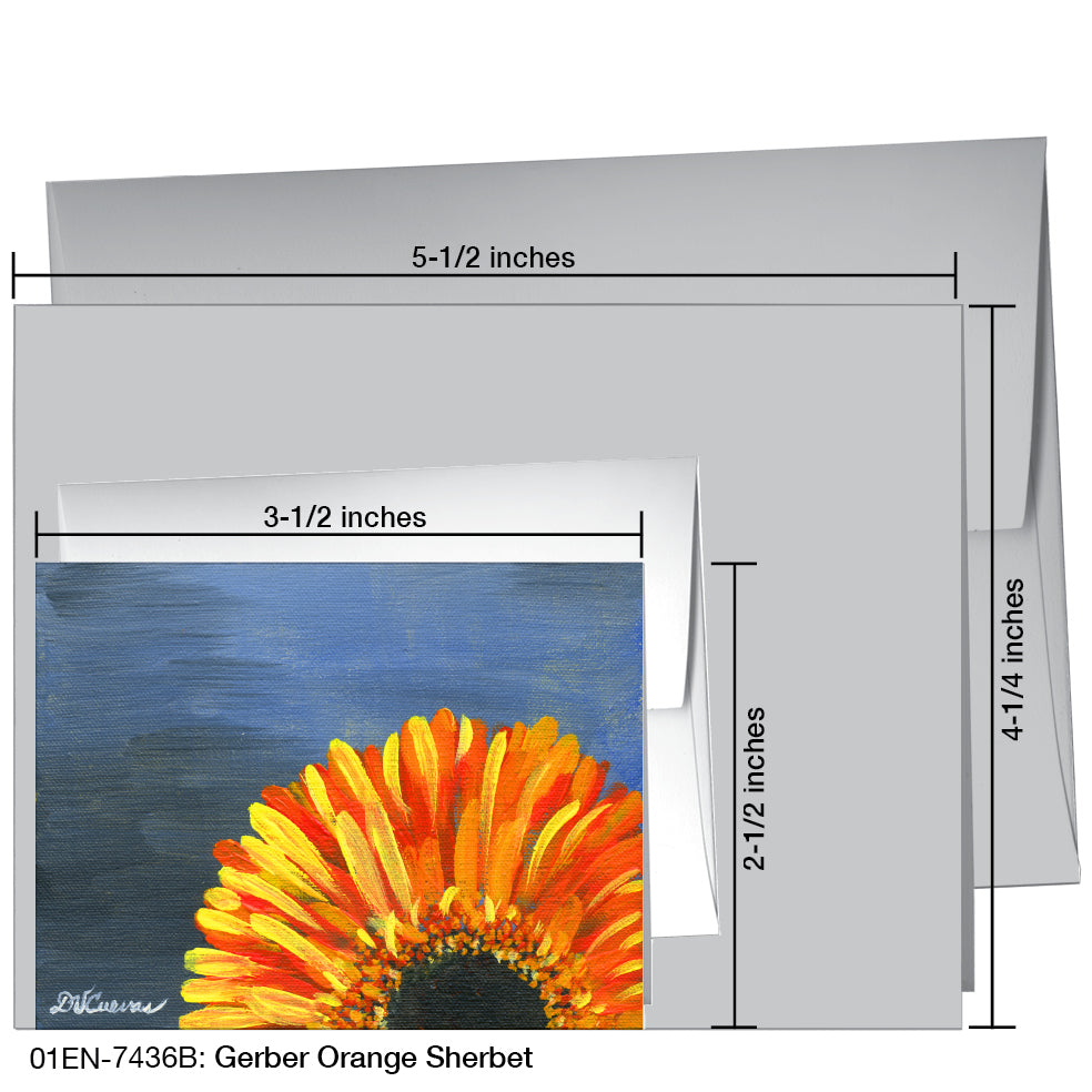 Gerber Orange Sherbet, Greeting Card (7436B), Enclosure, www.printedcanvas.com