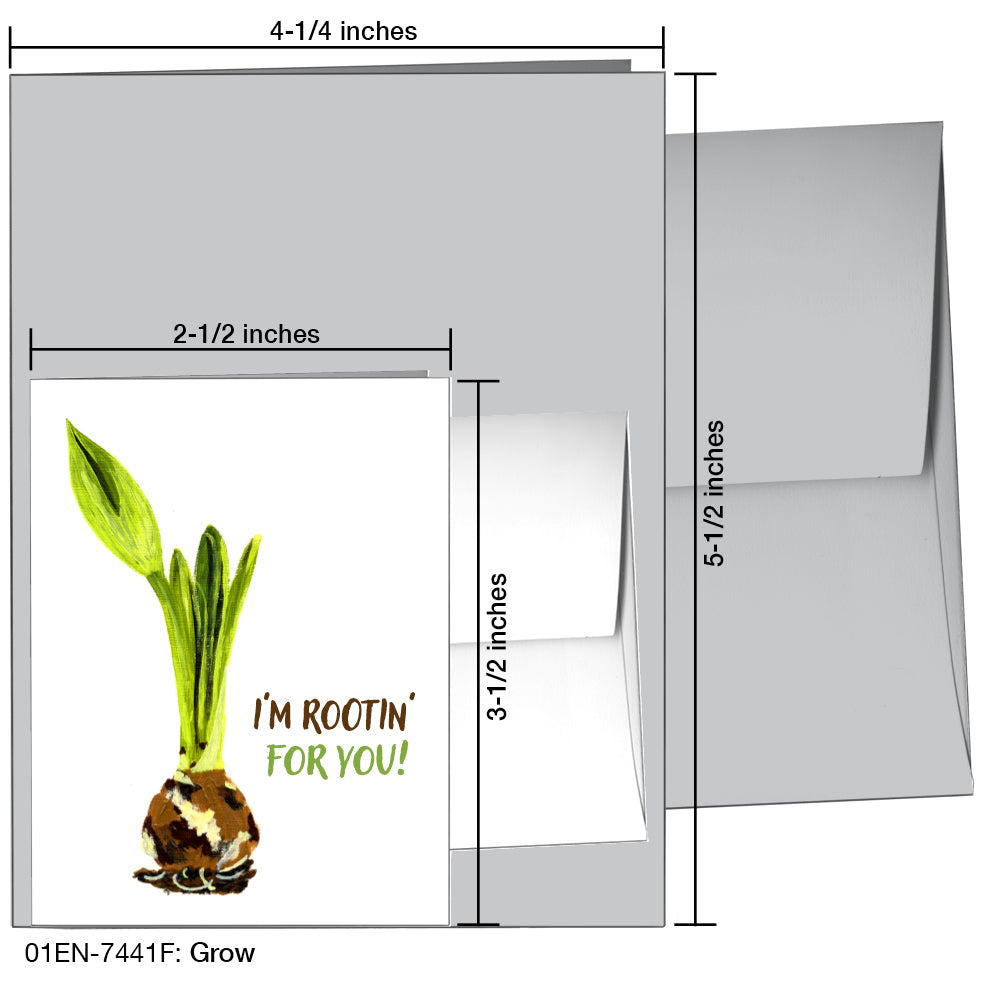 Grow, Greeting Card (7441F), Enclosure, www.printedcanvas.com
