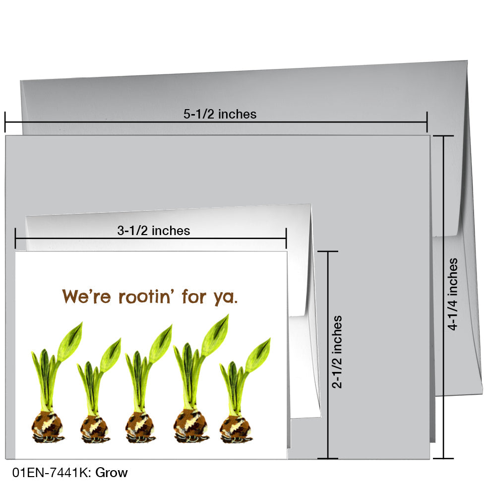Grow, Greeting Card (7441K), Enclosure, www.printedcanvas.com