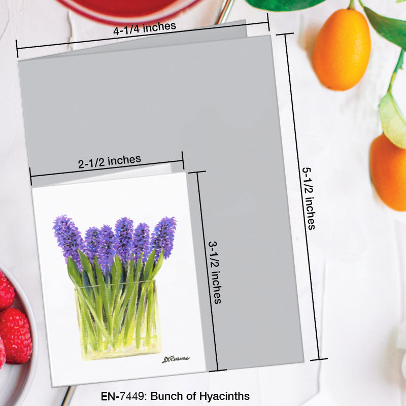 Bunch of Hyacinths, Greeting Card (7449A), Enclosure Card, www.printedcanvas.com
