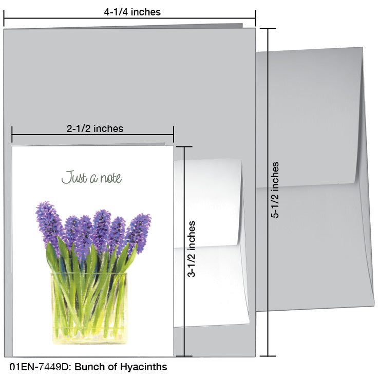 Bunch of Hyacinths, Greeting Card (#7449D)