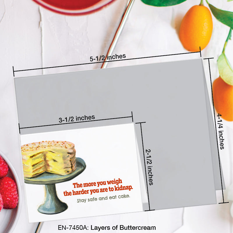 Layers of Buttercream, Greeting Card (7450A), Enclosure, www.printedcanvas.com