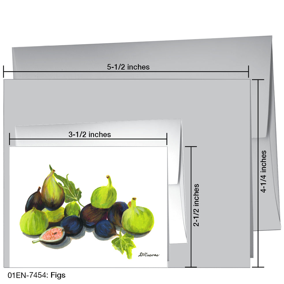 Figs, Greeting Card (7454A), Enclosure, www.printedcanvas.com