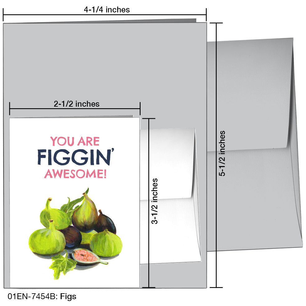 Figs, Greeting Card (7454B), Enclosure Card, www.printedcanvas.com