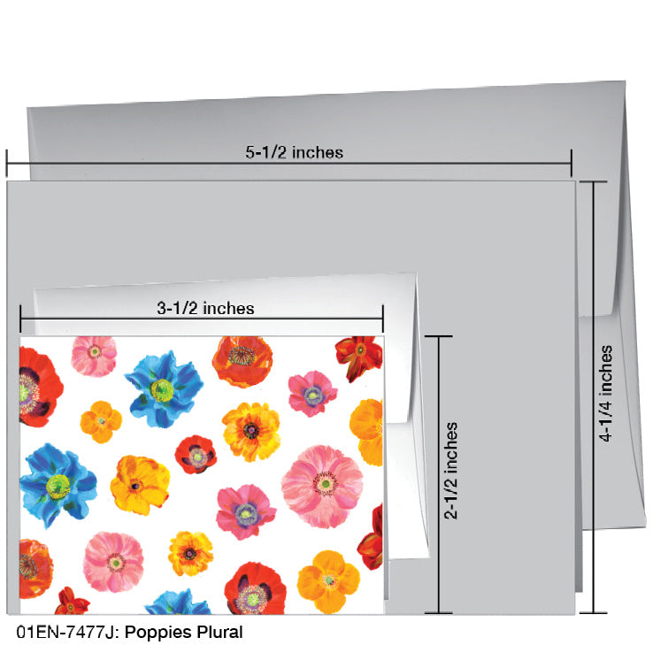 Poppies Plural, Greeting Card (#7477J)