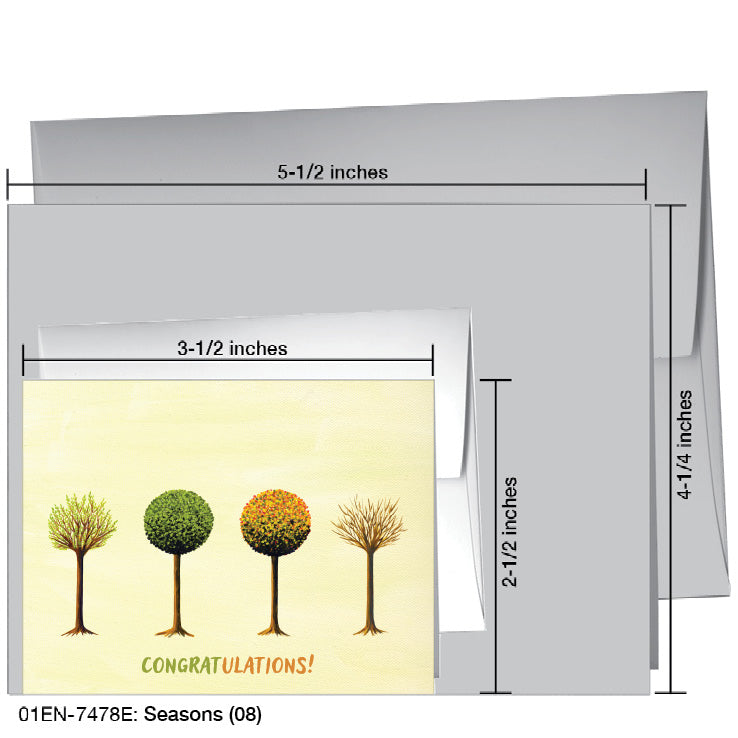 Seasons (08), Greeting Card (7478E), Enclosure, www.printedcanvas.com