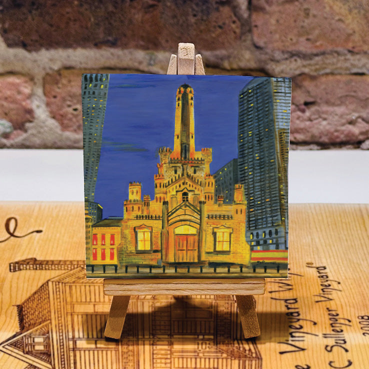 Water Tower, Chicago, Mini Artwork (MA-7483C)