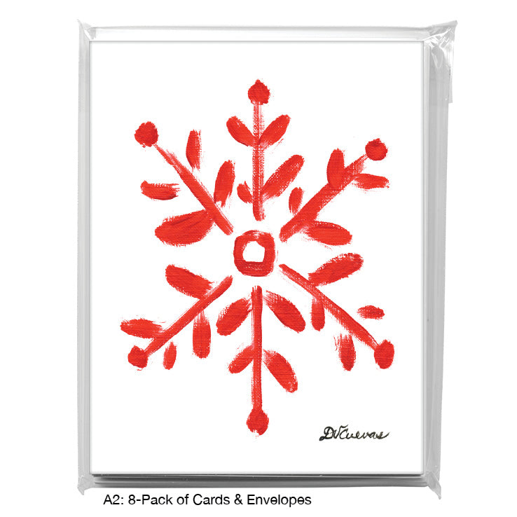 Snowflake Trio 2, Greeting Card (7495A), A2 8-Pack, printedcanvas.com