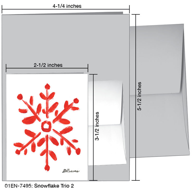 Snowflake Trio 2, Greeting Card (7495A), Enclosure, www.printedcanvas.com