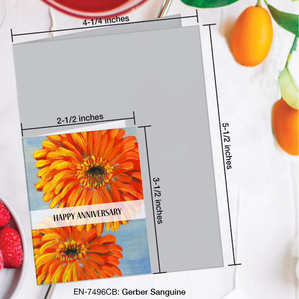Gerber Sanguine, Greeting Card (#7496CB)