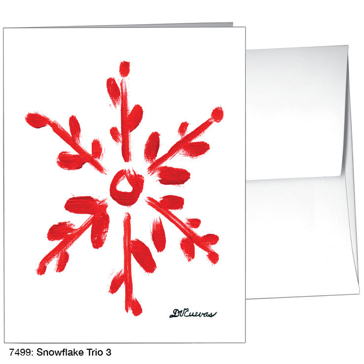 Snowflake Trio 3, Greeting Card (7499B), A2 Card, printedcanvas.com