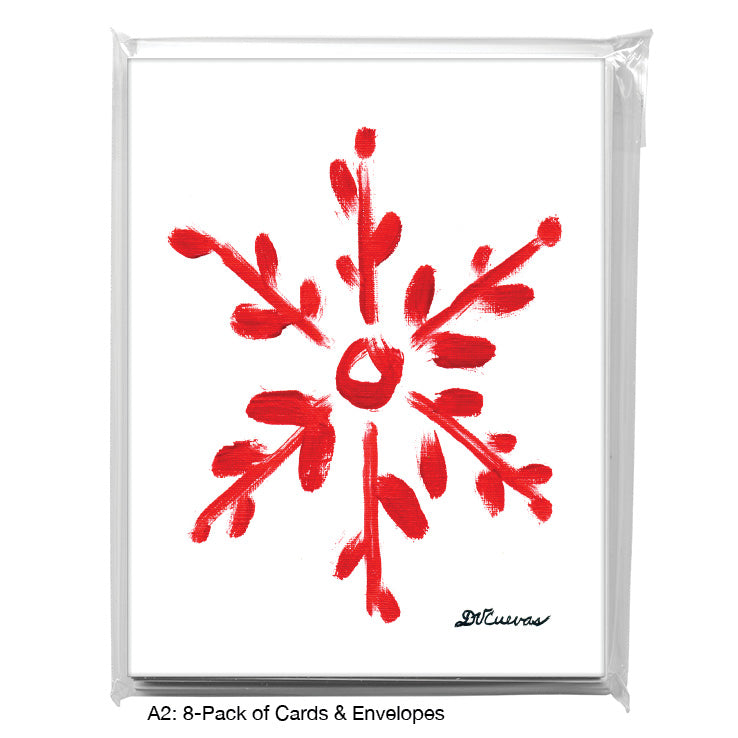 Snowflake Trio 3, Greeting Card (7499B), A2 8-Pack, printedcanvas.com
