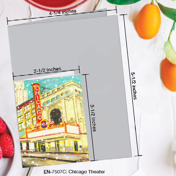 Chicago Theater, Greeting Card (7507C), Enclosure Card, www.printedcanvas.com