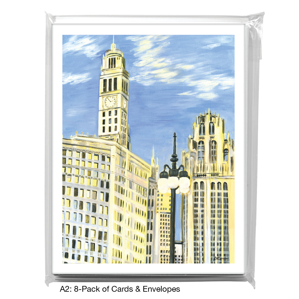 Wrigley & Tribune, Chicago, Greeting Card (7508), A2 8-Pack, printedcanvas.com