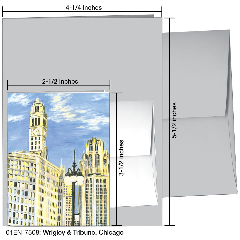 Wrigley & Tribune, Chicago, Greeting Card (7508), Enclosure, printedcanvas.com