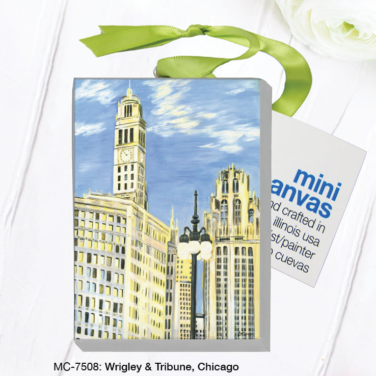 Wrigley & Tribune, Chicago, Mini Canvas (MC-7508), Front, printedcanvas.com