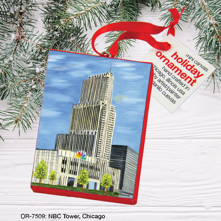 NBC Tower, Chicago, Ornament (OR-7509), Front, printedcanvas.com