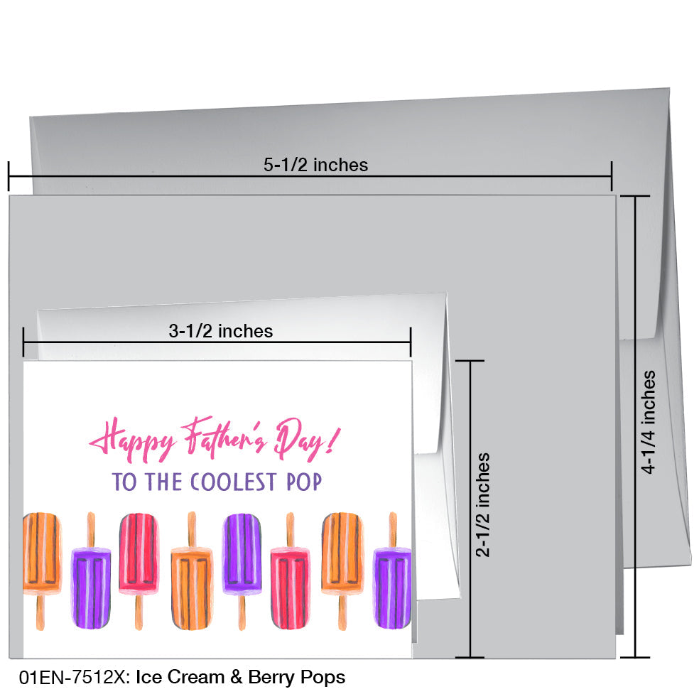 Ice Cream & Berry Pops, Greeting Card (7512X), Enclosure, www.printedcanvas.com