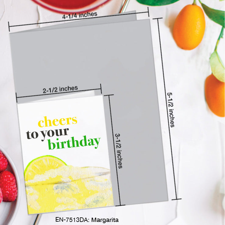 Margarita, Greeting Card (7513DA), Enclosure, www.printedcanvas.com