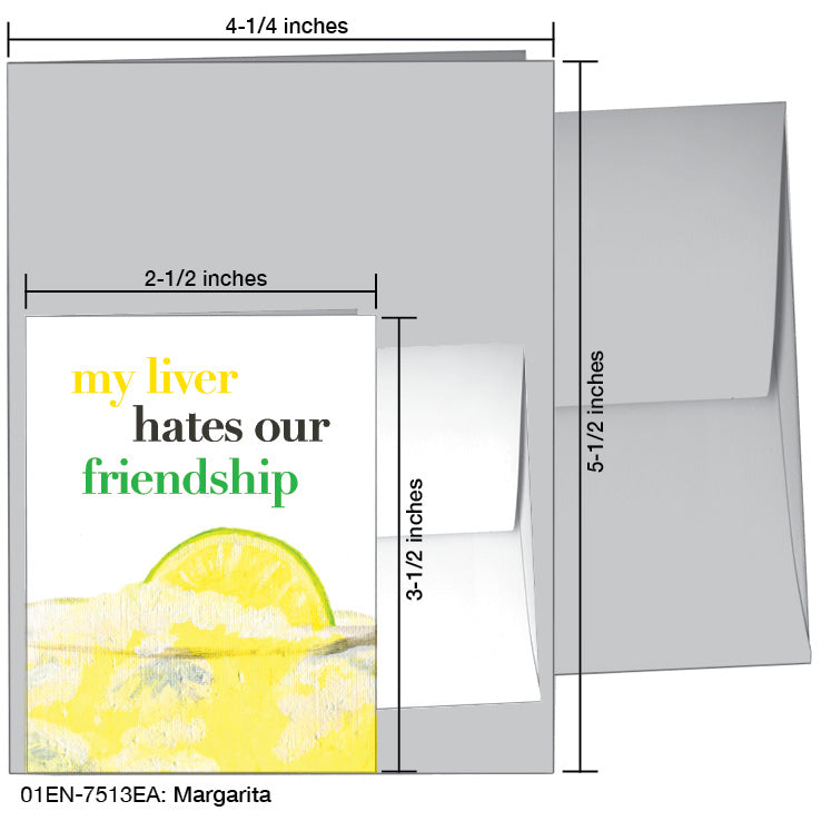 Margarita, Greeting Card (7513EA), Enclosure, www.printedcanvas.com