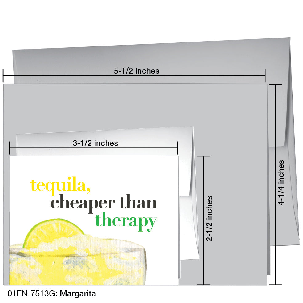 Margarita, Greeting Card (7513G), Enclosure, www.printedcanvas.com