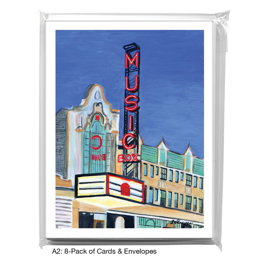 Music Box Theater, Chicago, Greeting Card (7519), A2 8-Pack, printedcanvas.com