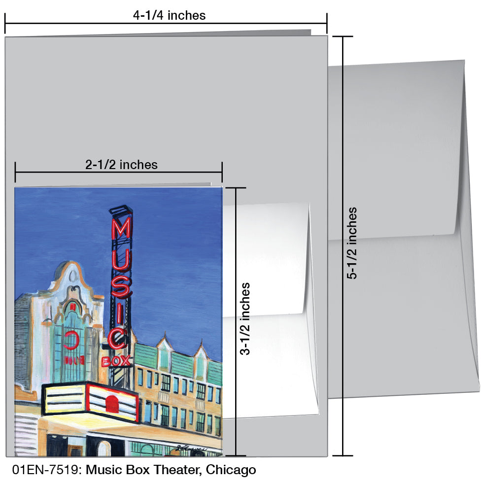 Music Box Theater, Chicago, Greeting Card (7519), Enclosure, printedcanvas.com