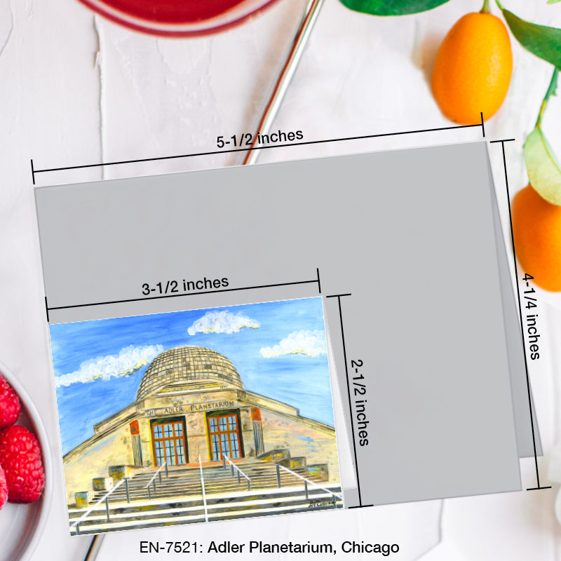 Adler Planetarium, Chicago, Greeting Card (7521A), Enclosure Card, www.printedcanvas.com