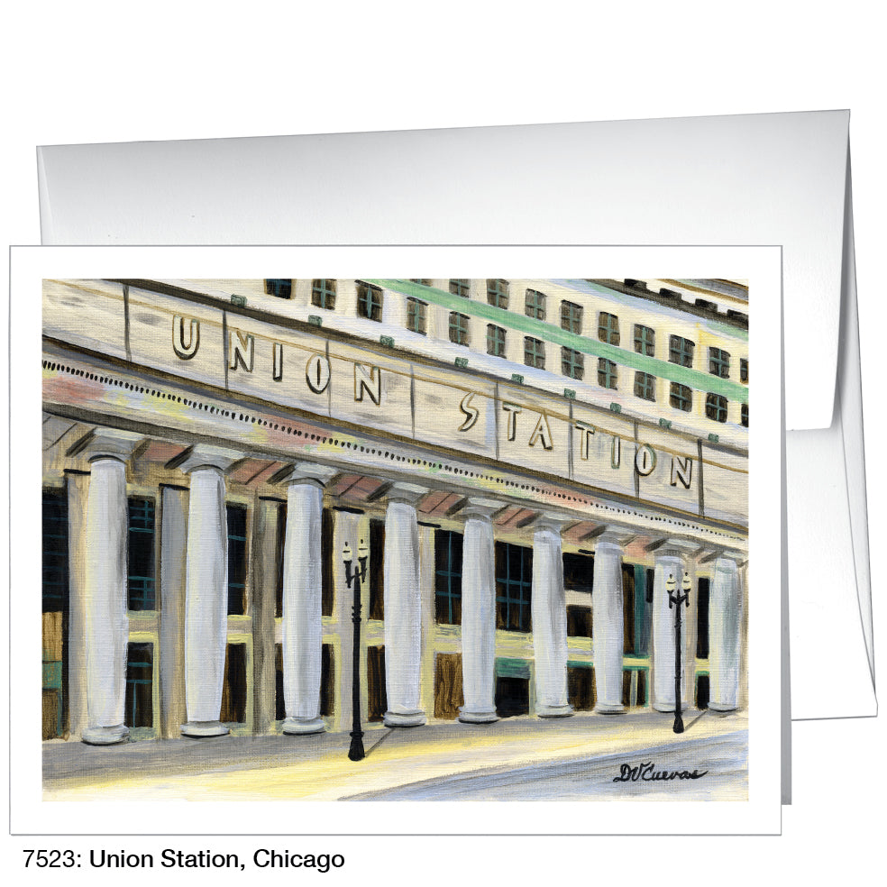 Union Station, Chicago, Greeting Card (7523A), A2 Card Front, www.printedcanvas.com