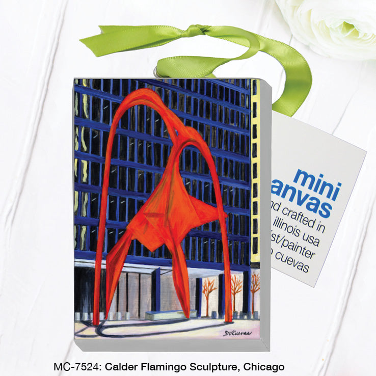 Calder Flamingo Sculpture, Chicago, Mini Canvas (MC-7524), Front, printedcanvas.com