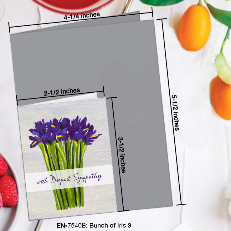 Bunch of Iris 3, Greeting Card (7540B), Enclosure, www.printedcanvas.com