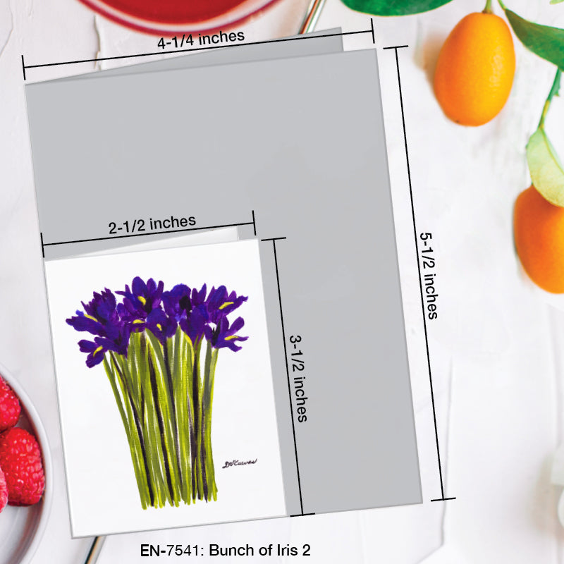 Bunch of Iris 2, Greeting Card (7541A), Enclosure Card, www.printedcanvas.com