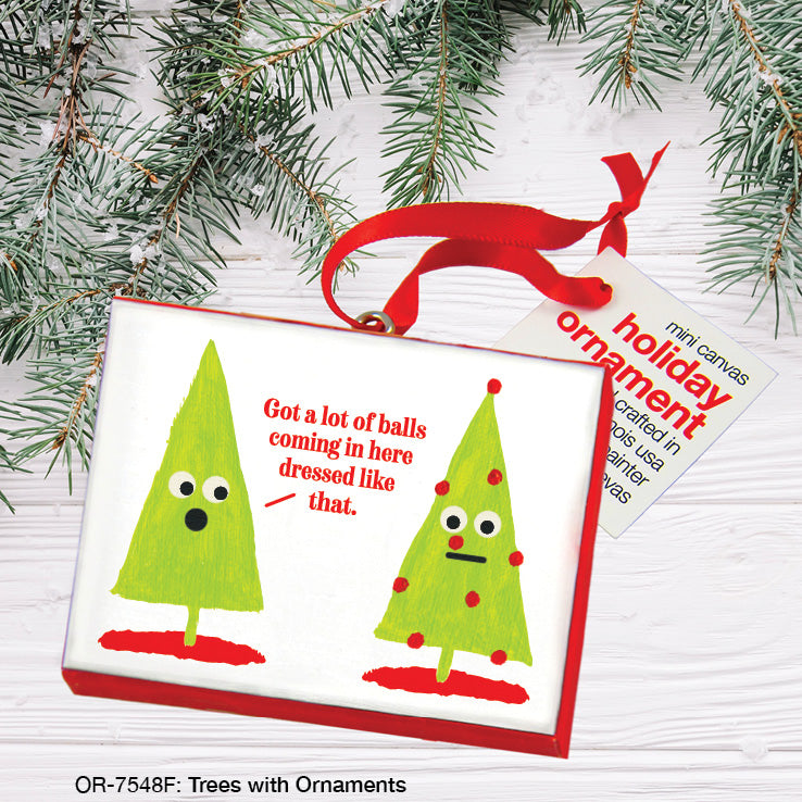 Trees with Ornaments, Ornament (OR-7548F), Ornament Front, www.printedcanvas.com
