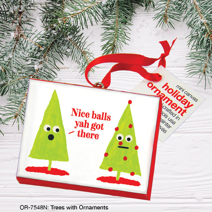 Trees with Ornaments, Ornament (OR-7548N), Ornament Front, www.printedcanvas.com