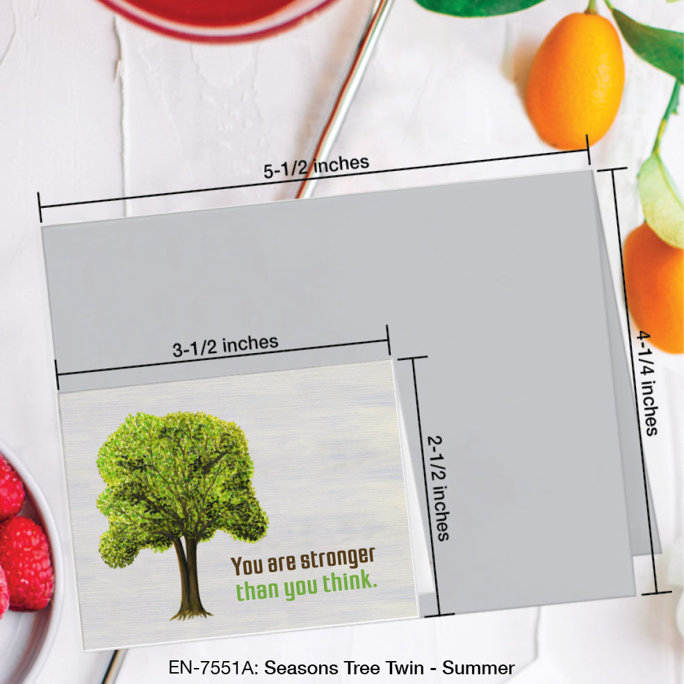 Seasons Tree Twin, Greeting Card (#7551A)