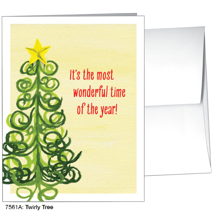 Twirly Tree, Greeting Card (7561A), A2 Card Front, www.printedcanvas.com