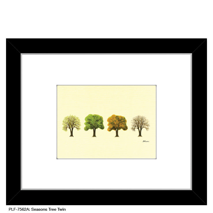 Seasons Tree Twin, Print (#7562A), Print Matted, www.printedcanvas.com
