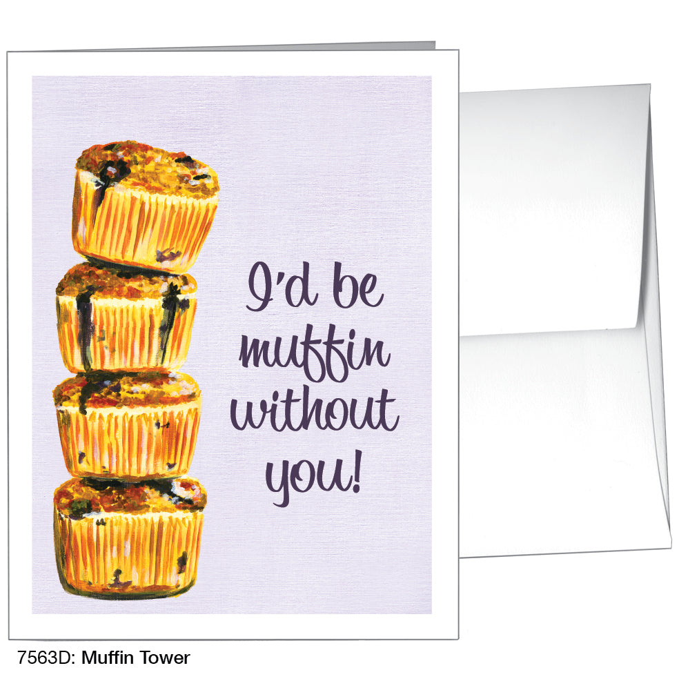 Muffin Tower, Greeting Card (7563D), A2, printedcanvas.com