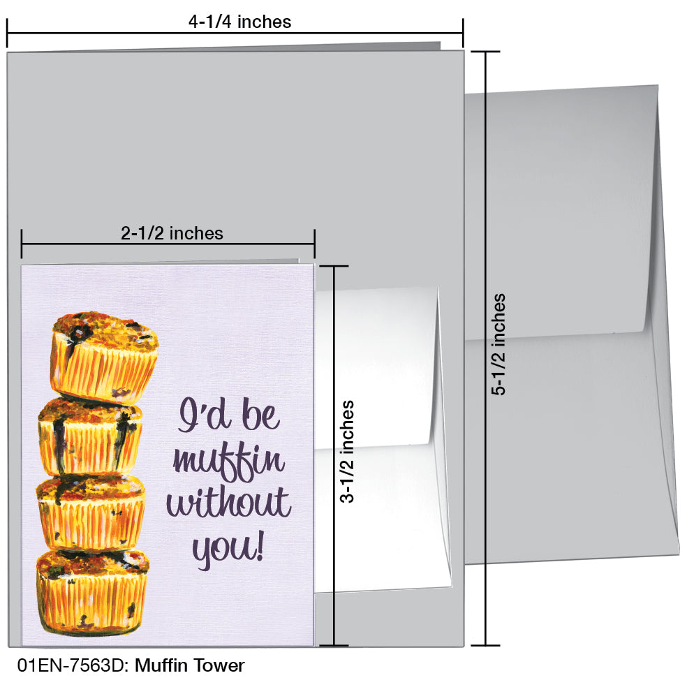 Muffin Tower, Greeting Card (7563D), Enclosure, printedcanvas.com