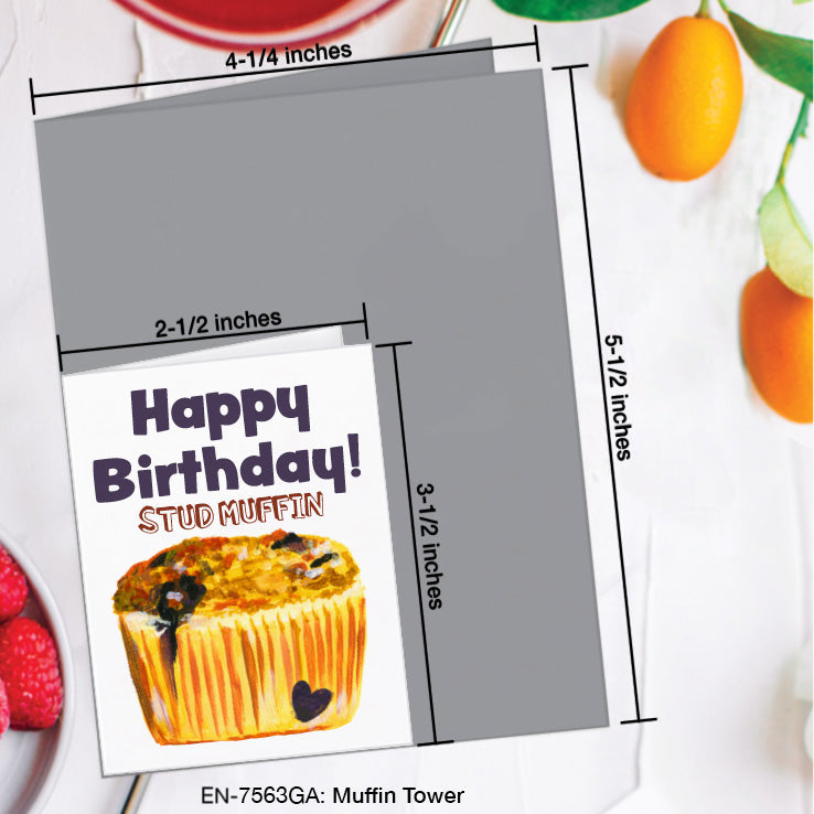 Muffin Tower, Greeting Card (7563GA), Enclosure, www.printedcanvas.com