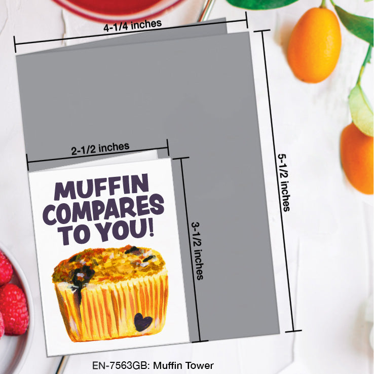 Muffin Tower, Greeting Card (7563GB), Enclosure Card, www.printedcanvas.com