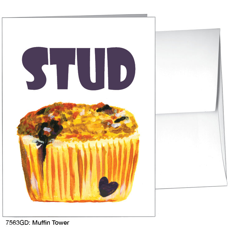 Muffin Tower, Greeting Card (7563GD), A2 Card, printedcanvas.com