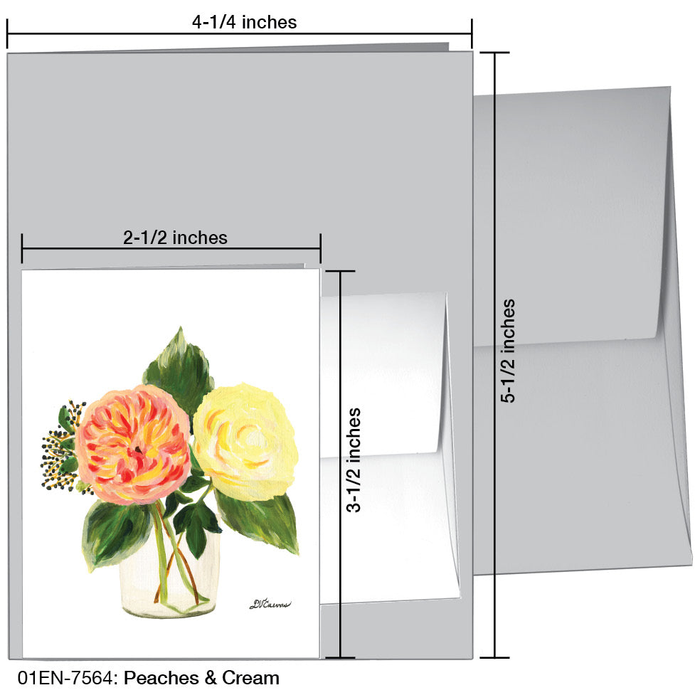 Peaches & Cream, Greeting Card (7564D), Enclosure, www.printedcanvas.com