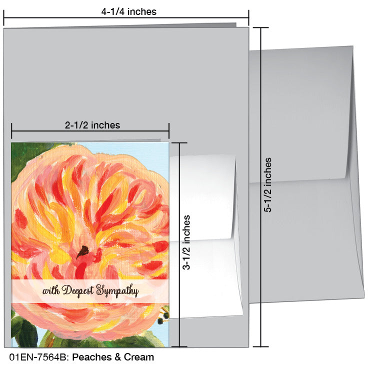 Peaches & Cream, Greeting Card (7564B), Enclosure, www.printedcanvas.com