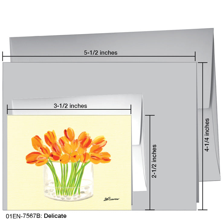 Delicate, Greeting Card (7567B), Enclosure, www.printedcanvas.com