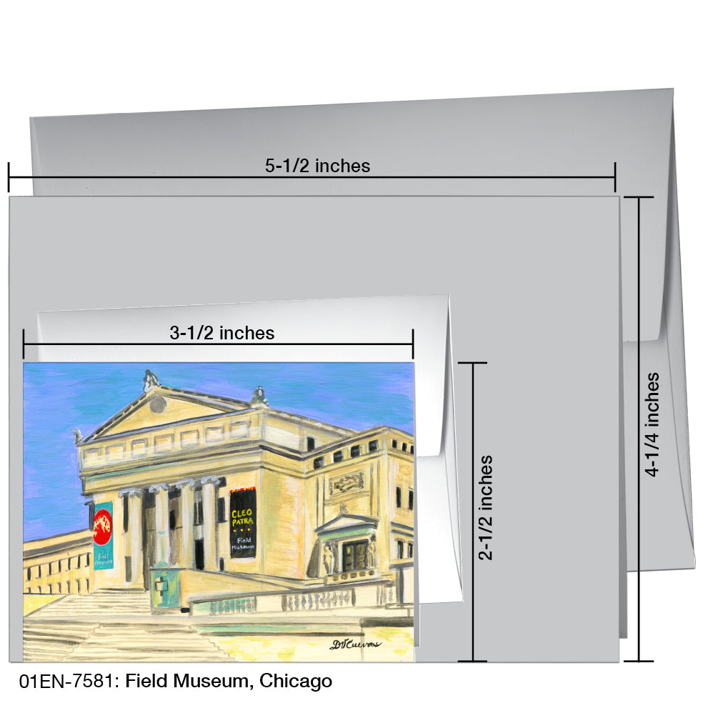 Field Museum, Chicago, Greeting Card (7581A), Enclosure Card, www.printedcanvas.com