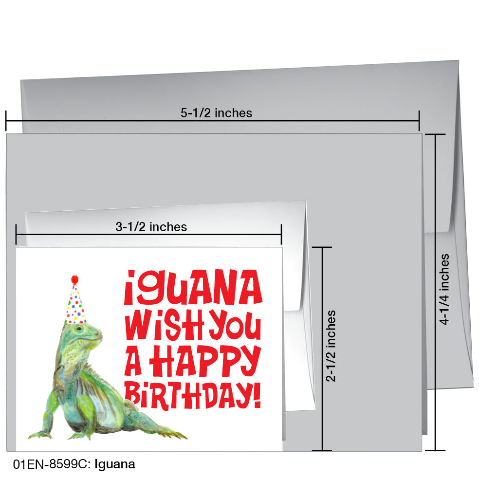 Iguana, Greeting Card (8599C), Enclosure Card, www.printedcanvas.com