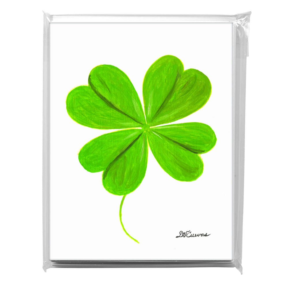 Clover 4-Leaf, Greeting Card (7601), A2 8-Pack, printedcanvas.com