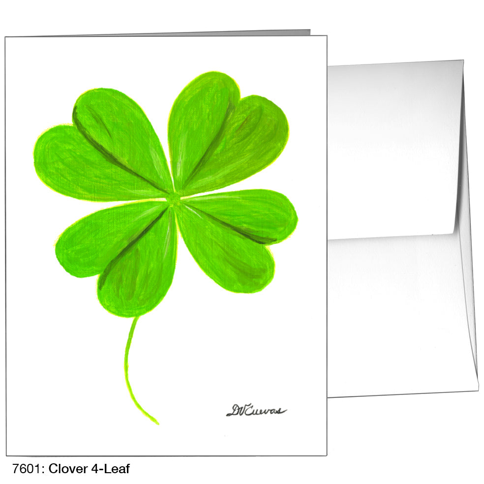 Clover 4-Leaf, Greeting Card (7601), A2, printedcanvas.com